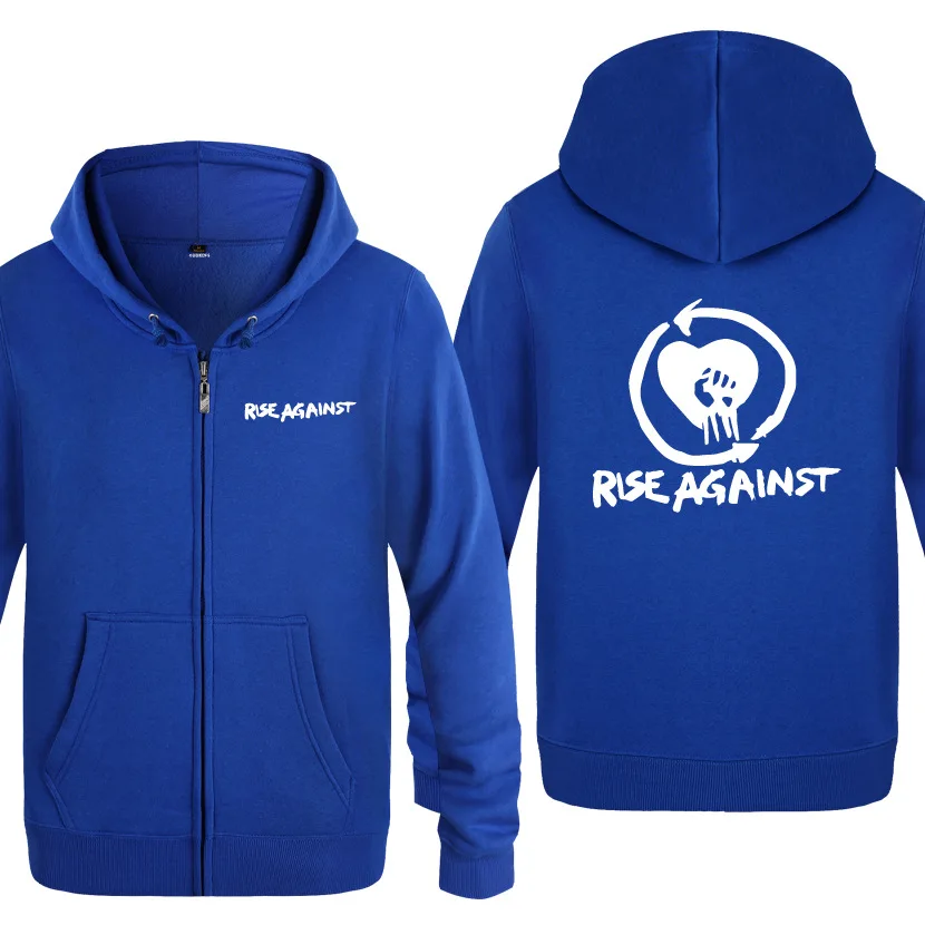 Толстовки с капюшоном на молнии Для мужчин Radiohead принт в стиле хип хоп ворсом