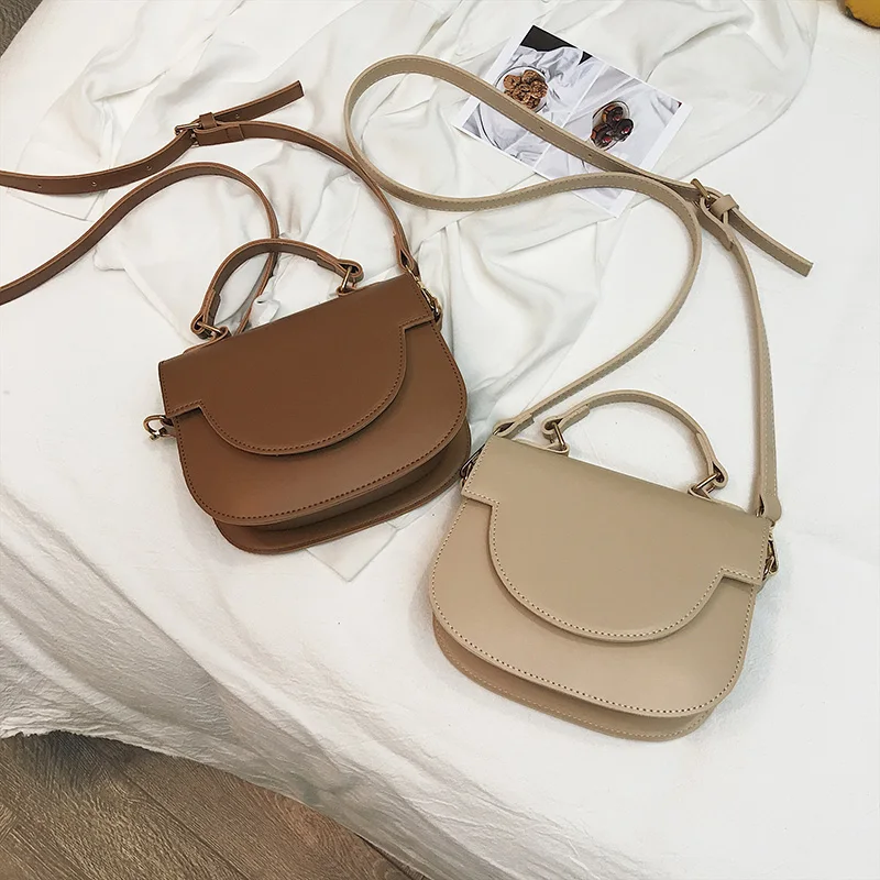 

PU Leather Crossbody Bag For Women 2021 New Popular Fashion MINI Shoulder Simple Bag Female Simple Handbags and Purses Totes
