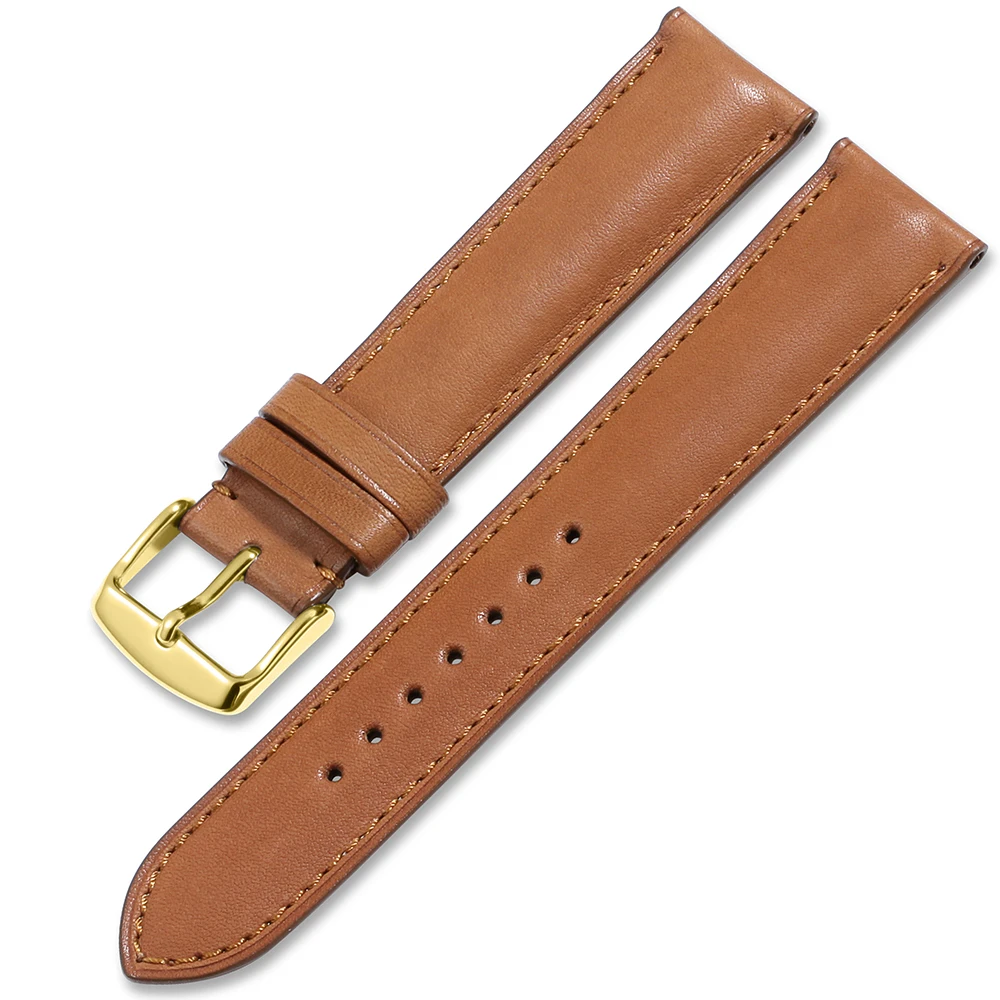 Brown IStrap часы наручные часы на кожаном ремешке полосы для Breitling IWC Casio Seiko 16 мм 18 мм 19 мм 20 мм 21 мм 22 мм 24 мм браслет на запястье - Цвет ремешка: Brown