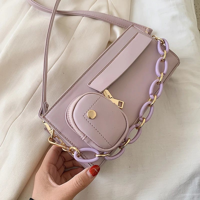 

Female Fashion Chains Crossbody Bags Handbags Women Famous Brands PU Leather Flap Messenger Shoulder Bag Ladies Clutch Purse Bag