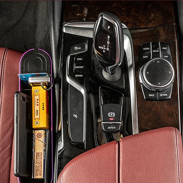 

Two-Color Ambient Light 4USB Interface Car Seat Gap Storage BoxMultifunctional Car Gap Storage BoxCar Seat Storage Storage