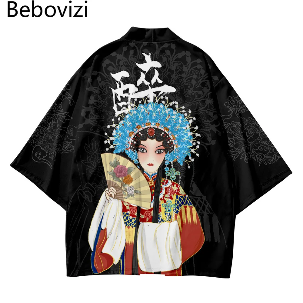 

Китай, Fengjing, Пляжное японское кимоно с принтом оперы, женский модный халат, наборы кардиганов, юката, хаори, женская одежда