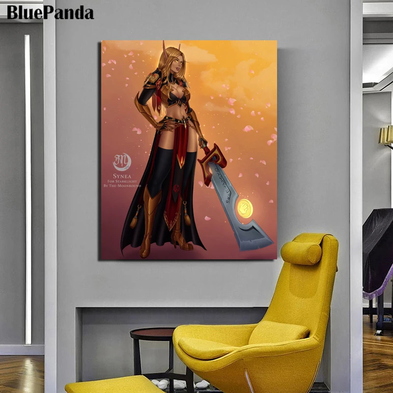 Women Warriors Picture Wall Art Warcraftes World Pickpocket HD Prints Canvas Painting Background Home Decor Artwork Poster | Дом и сад