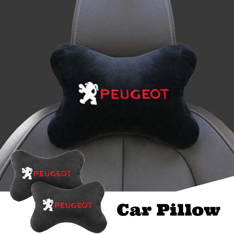 

Car Styling Soft Backrest Neck Head Support Pillows Cotton Seat Headrest Pillow For Peugeot 206 207 307 3008 2008 308 408