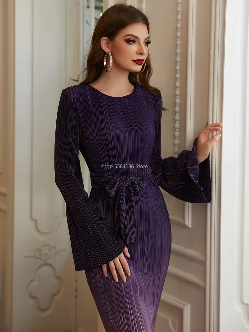 Женское длинное платье-макси Abaya из Дубая Осень-зима 2020 модное платье с