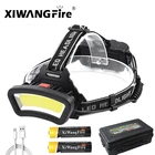 USB Перезаряжаемый красный белый светильник рыбалка cob светодиодный налобный фонарь охота 18650 налобный фонарь кемпинг налобный фонарь