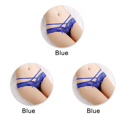 blueblueblue UG, сексуальные женские трусики, кружевные, низкая посадка, одноцветные, сексуальные трусы, женское нижнее белье, штаны, Дамское кружевное белье, женские стринги - Цвет: blueblueblue