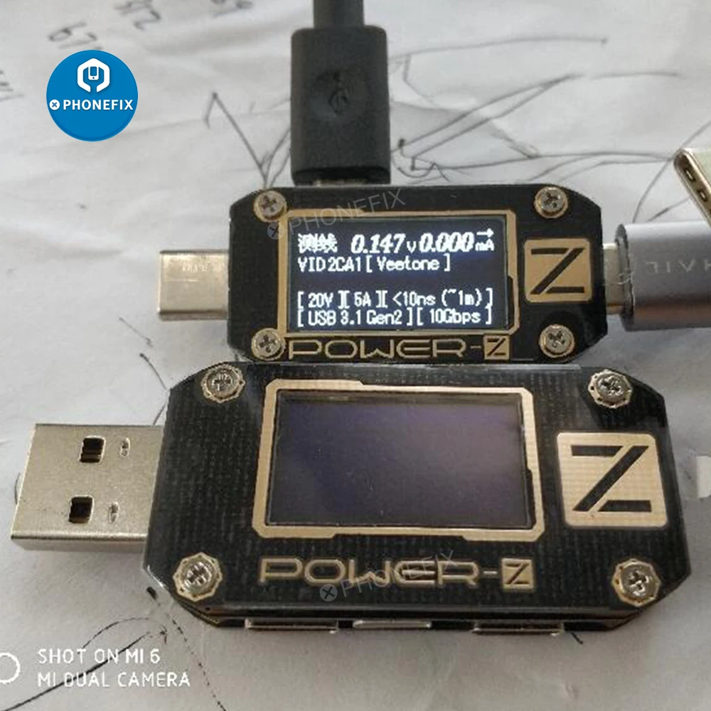KM001 POWER-Z Fast USB Type-C QC PD Tester with LCD Display QC3.0 2.0 Test Sniffing Detector Voltage Current Capacity Reader |
