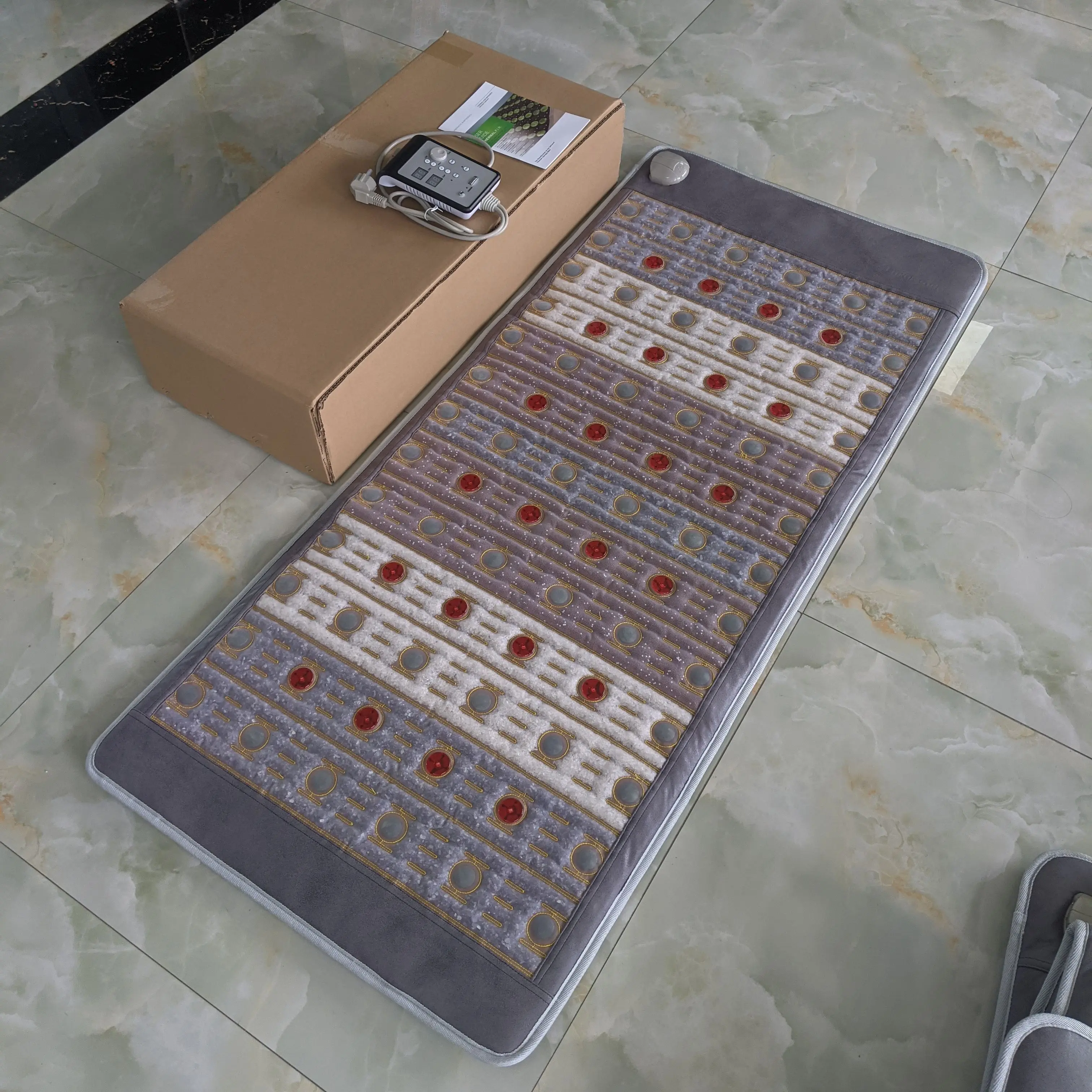 

Luuryade Korean Amethyst Negotive Ions Photon Physical Therapy Heath Care Massage Infrared Heating Crystal mattress