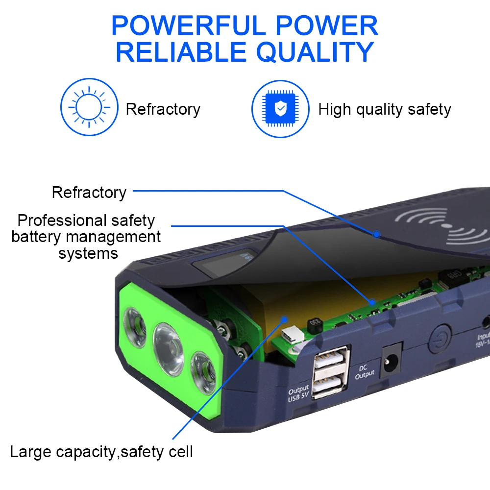 Vingtank многофункциональный автомобильный прыжок Стартер Мощность авто аварийный