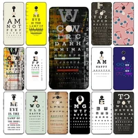 yndfcnb medical eye vision chart phone case for redmi note 4 5 7 8 9 pro 8t 5a 4x case