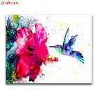 5D DIY Алмазная вышивка крестиком на рисунке, с мультипликационным принтом сердитые птицы, полная квадратная Алмазная вышивка Цвет Колибри круглый Алмазная Цветочная мозаика