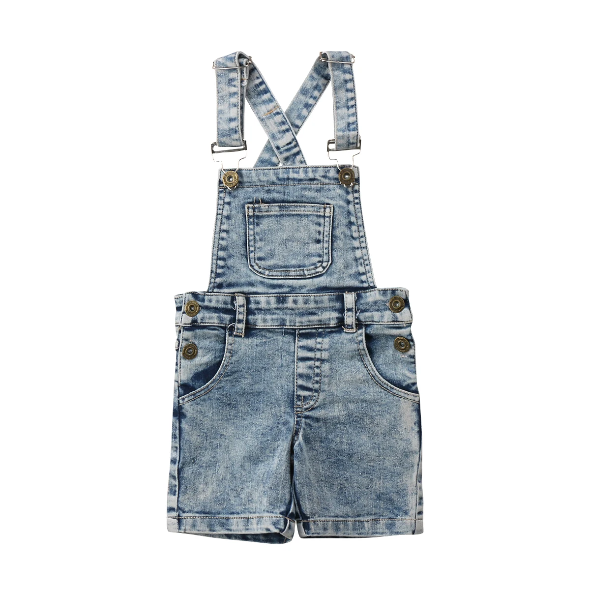 

Pudcoco Kids Baby Girl Boy Deinm Overalls Bib Pants Shorts Romper Outfits Clothes Summer Shorts Jumpsuits Stretch Denim Jeans