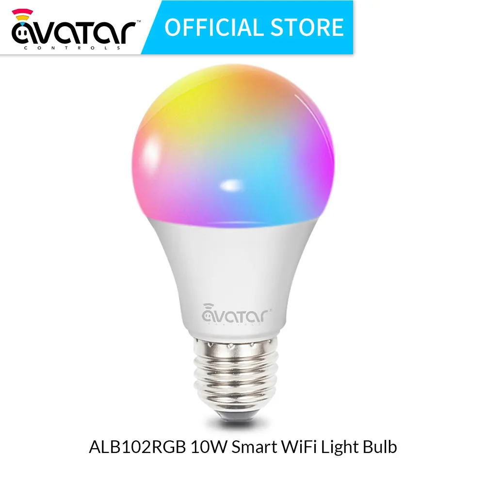 Avatarcontrols 10 Вт 900LM Smart светодиодные лампы RGBW Tuya Wifi Светодиодные E26/E27 база работает с