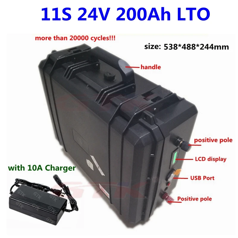 20000 циклов LTO 11s 24v 200Ah 180Ah литиевая батарея для солнечной системы энергии storagy