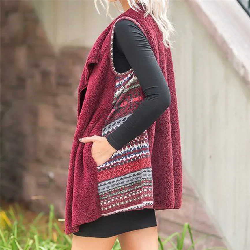 2019 женская зимняя куртка без рукавов с принтом верхняя одежда печворк парка