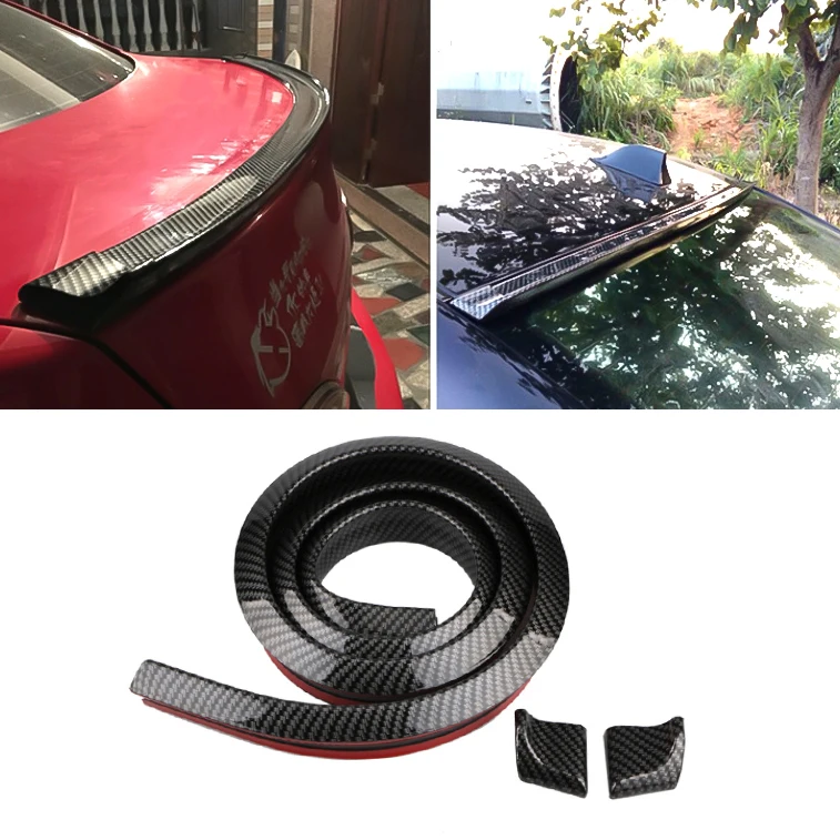 Универсальный автомобильный спойлер 1 5 м углеродное волокно задний крыша крылья