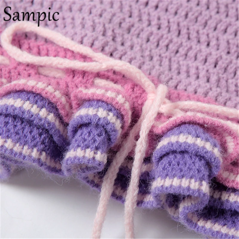 

Sampic Y2K Knitted Casual Summer 2021 Beach Women Basic Sleeveless Crop Tops Sexy Club Streetwear Skinny Mini Tank Tops T Shirt