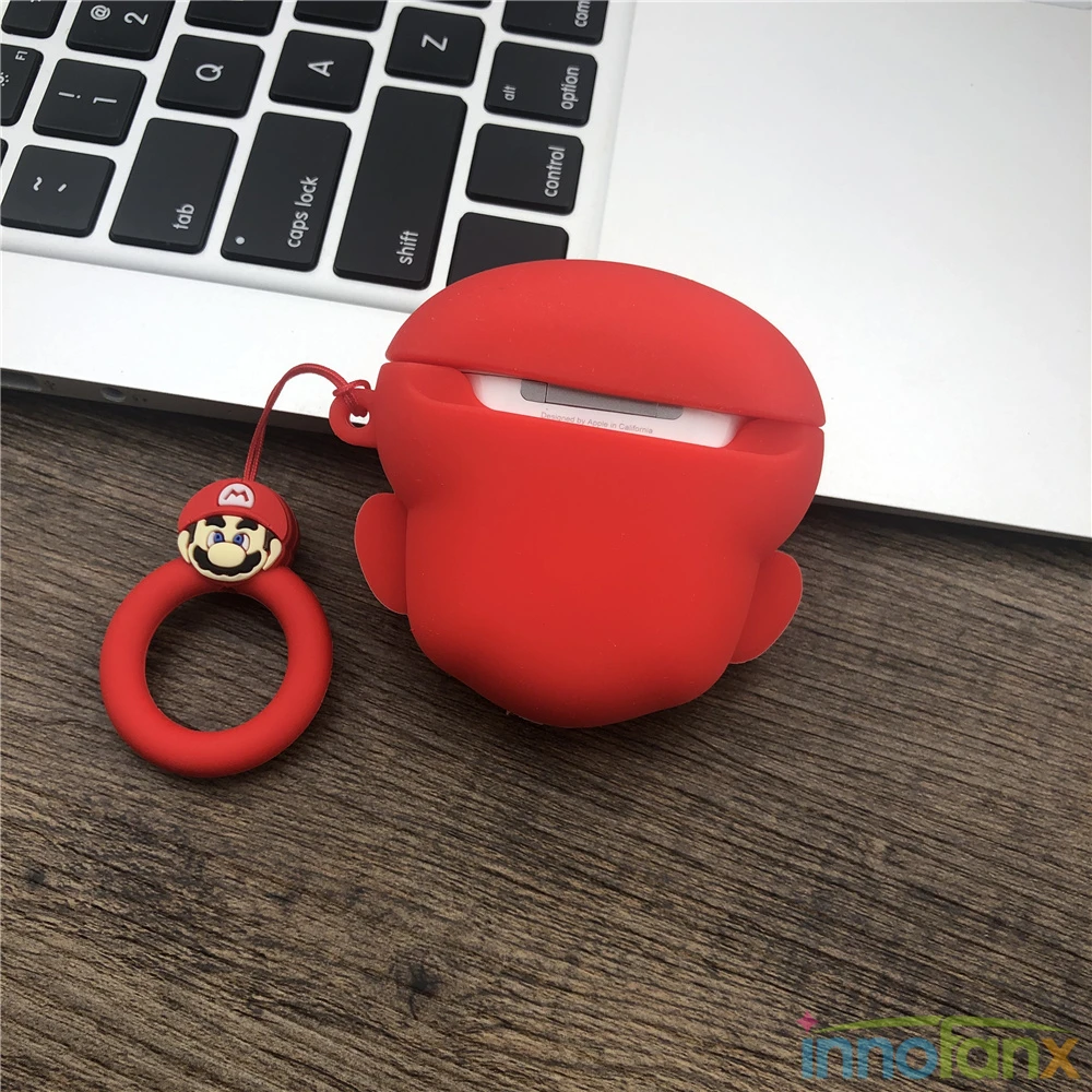 Чехол Super Maryo для Apple Airpods 2 3 Pro симпатичный защитный чехол с японским аниме футляр