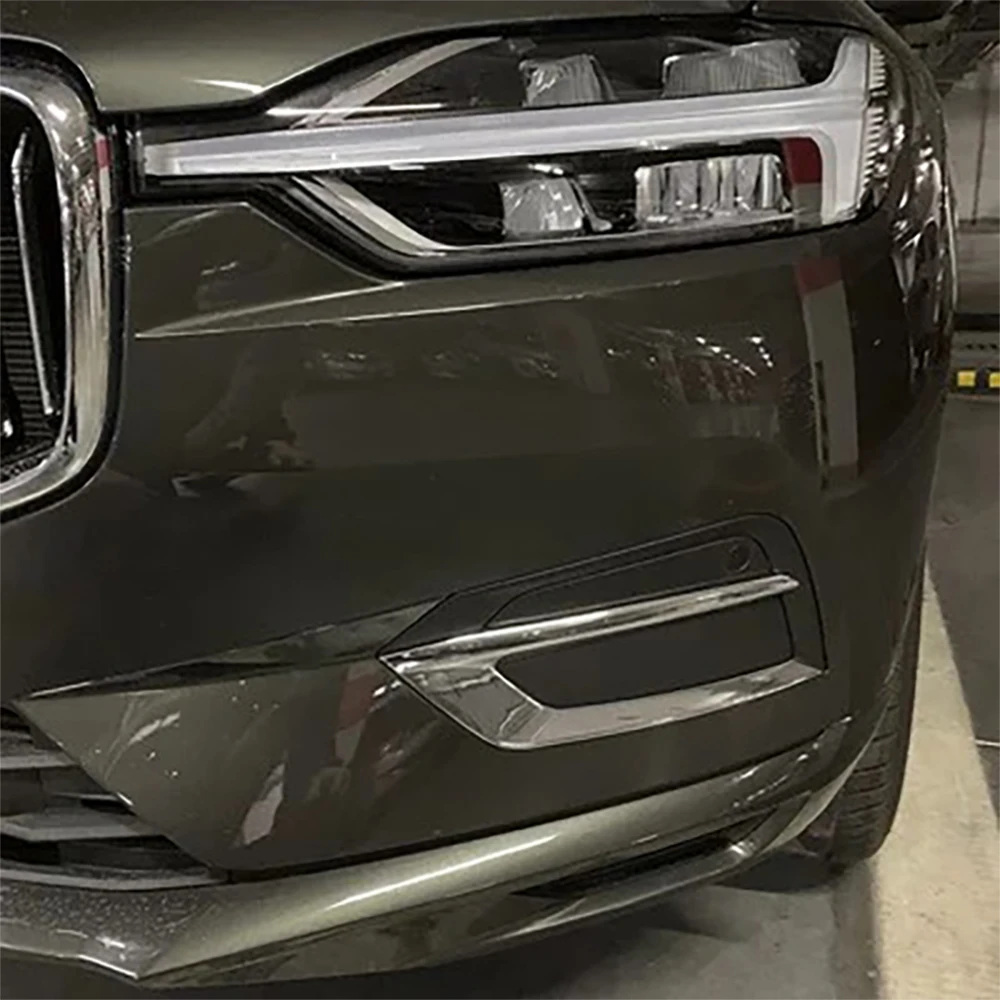 2x Car ABS Chrome Grill Front Rear Fog Light Lamp Eyelid Eyebrow Molding Cover Trim Decoration Fit For Volvo XC60 2018-2020 - купить по