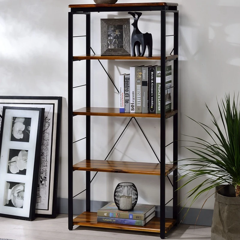 

4-ярусный выставочный стенд Книжная Полка Стеллаж для выставки товаров Многофункциональный стеллаж для хранения Винтаж стеллаж органайзер...