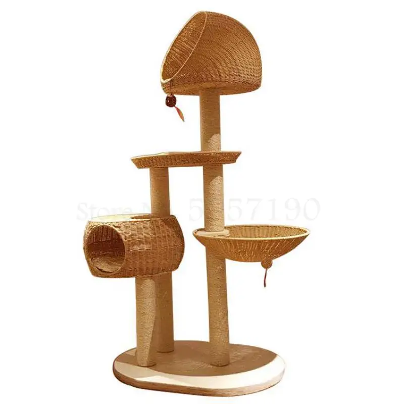 Рама для скалолазания кошек из ротанга кошачье гнездо цельного дерева домик