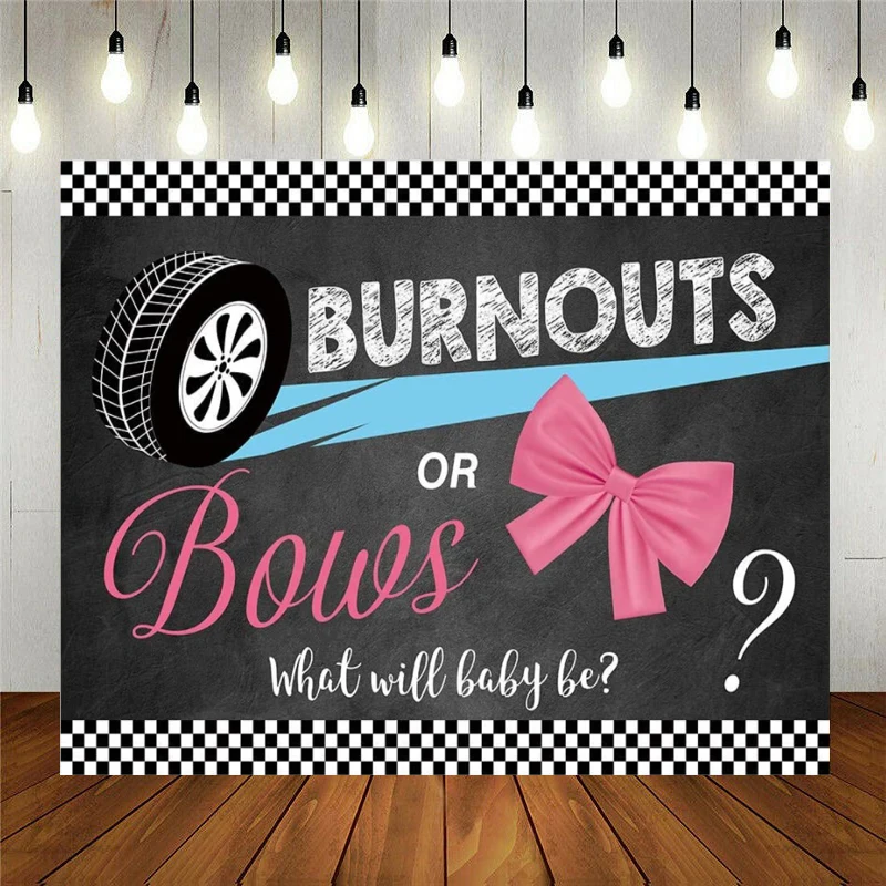 

Фон для фотосъемки с изображением половой расцветки или бантов для мальчиков или девочек розовый или синий фон для вечеринки в честь будуще...