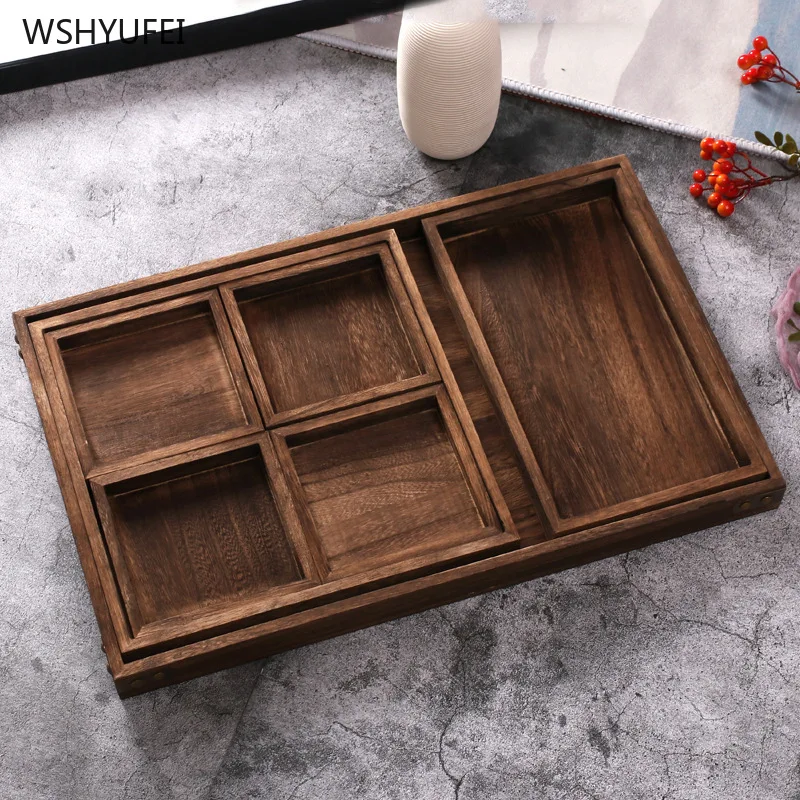 7 шт. прямые продажи классический поднос для обожженного чая paulownia креативная