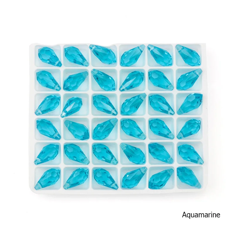 aquamarine Изысканные стеклянные разделительные бусины-капли для самостоятельного изготовления ювелирных изделий ремесла аксессуары для пошива одежды украшения искусства - Цвет: aquamarine