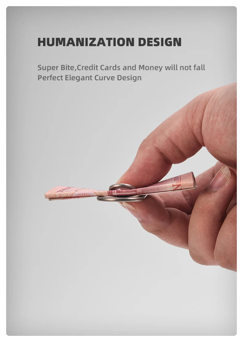 mini clipe magic para dinheiro aço cor prata id de porta cartão de magic money clip