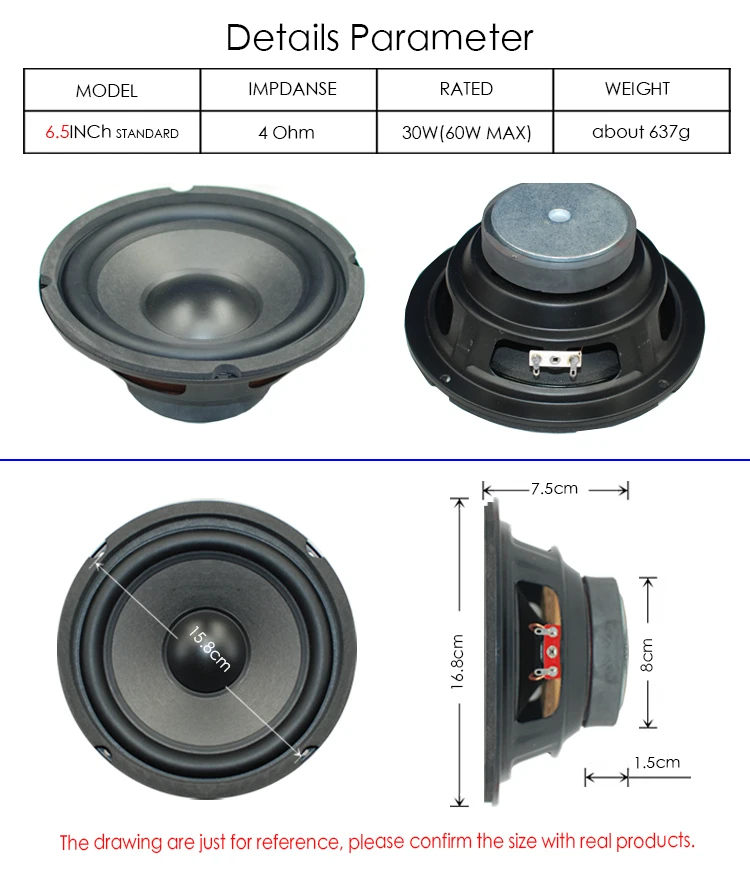 CIRMECH 6 5 дюймовый динамик вуфера блок альт стерео домашний Средний бас HIFI