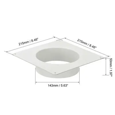 6Inch Duct Connector Flange ABS Plastic Mounting Plate Hose Pipe Adaptor | Vents