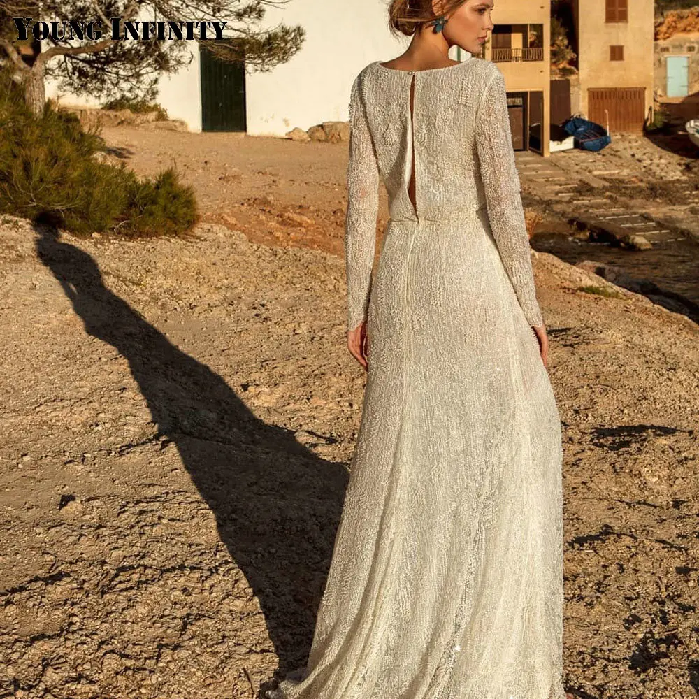 

Elegant Straight Prom Gowns Champagne Deep V-Neck Long Evening Dress Illusion Sexy Party Dresses 2021 Hot Sale Front Slit