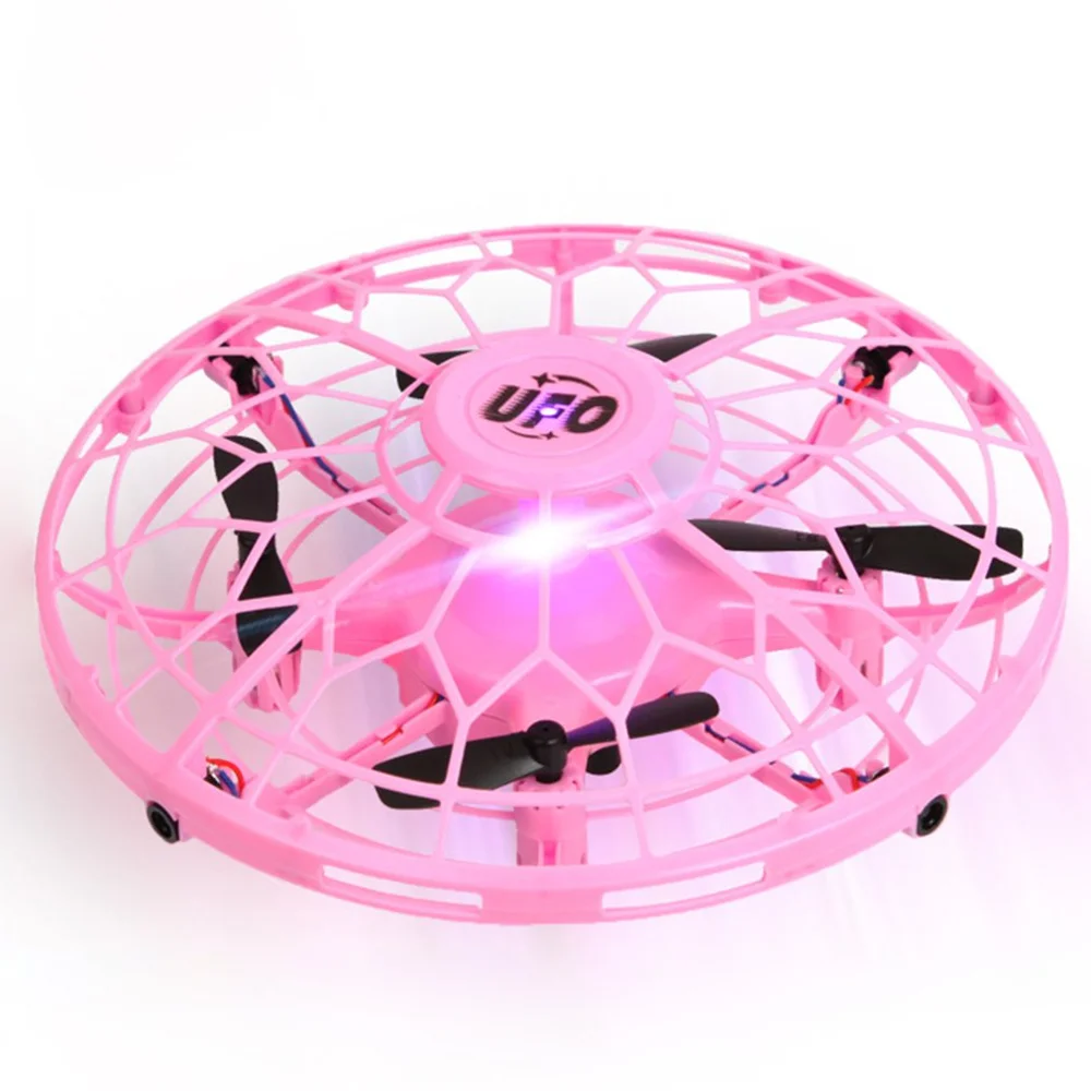 pink TL888 мини летающий вертолет Дрон НЛО Радиоуправляемый Дрон Infraed индукционный самолет Квадрокоптер обновленный горячий зондирующий Радиоуправляемый подарок игрушки для детей - Цвет: pink