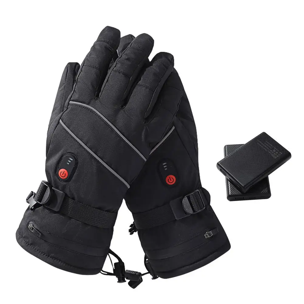 

3.7V Heated Gloves 4000mAh Electric Gloves Touchscreen Smart Heating Gloves Winter Heat Gloves With 2 Battery Packs For Cycli