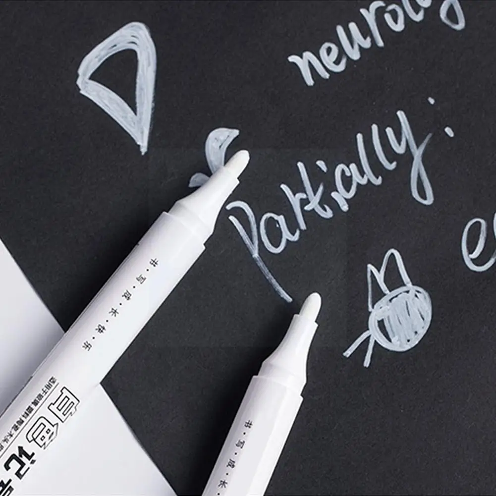 

Белая маркерная ручка, быстросохнущая, жирная, не выцветающая, толстая, маркерная водонепроницаемая, ручка большой емкости, не выцветает, O2h7