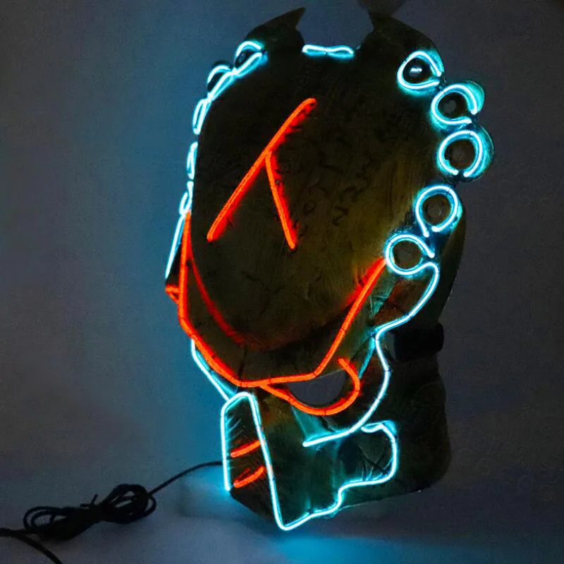 Маска для Хэллоуина светодиодный светильник светящаяся маска ужаса Джокера