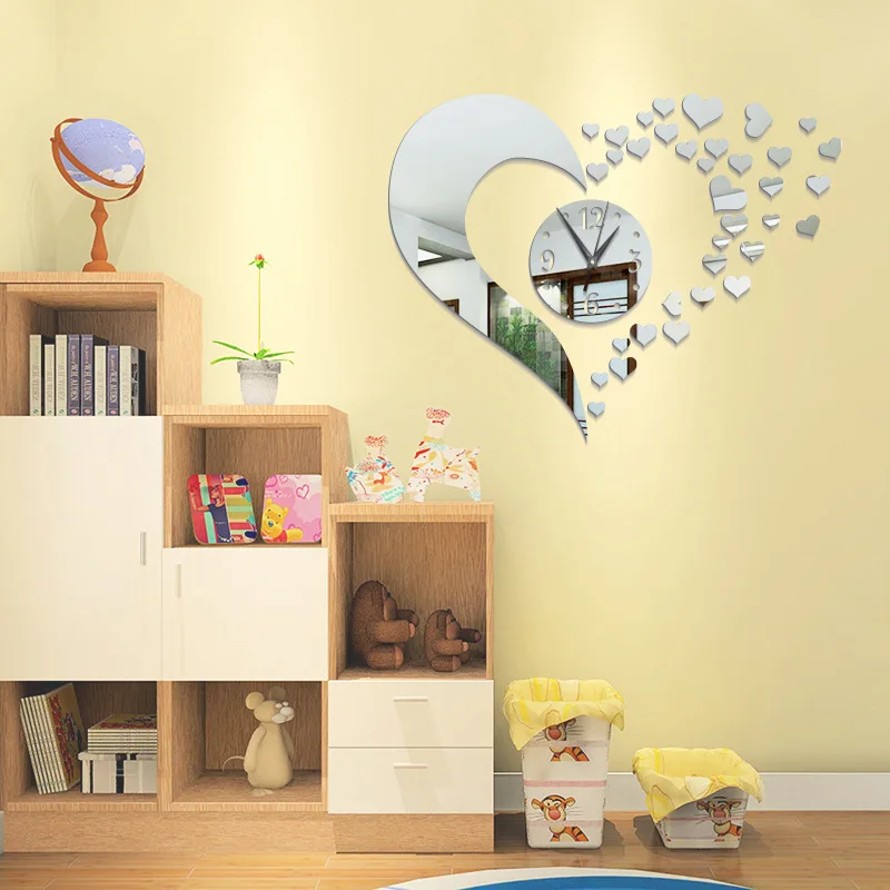 Новинка 2019 креативные современные съемные настенные 3d-часы сделай сам в виде