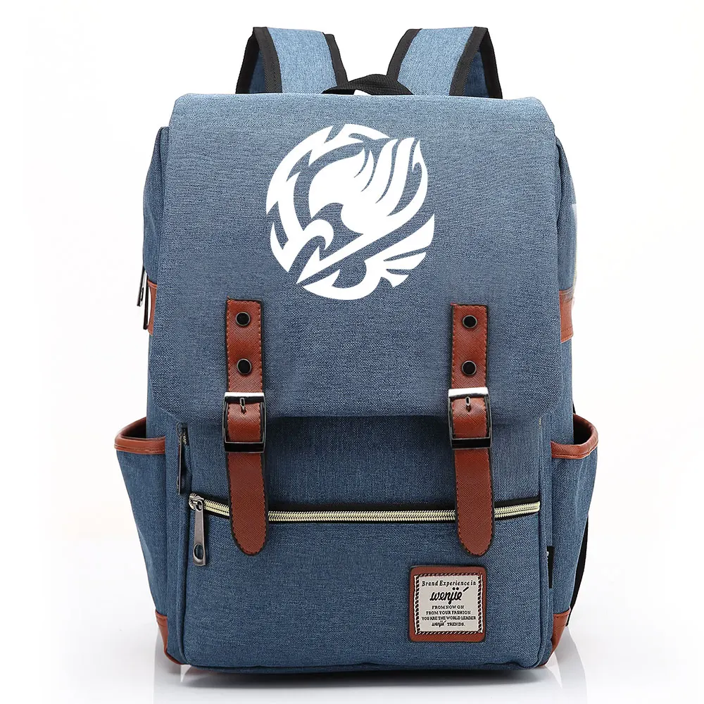 

B2901 Fashion Anime Cartoon Fairy Tail Buckle Children School bag Teenagers Student Schoolbags Women Bagpack Men Backpack