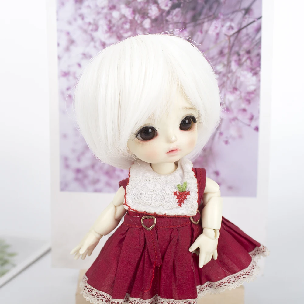 1/8 5-6 дюймов Bjd SD ob11 белые маленькие куклы парик модный стиль высокотемпературные волосы для куклы аксессуары