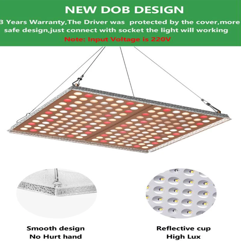 Светодиодный светильник полного спектра для выращивания растений Samsung LM281b 1000 Вт