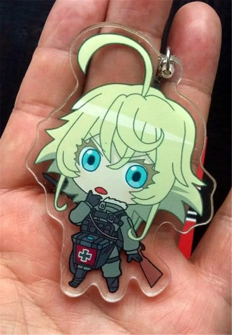Брелок для ключей с героями аниме персонажами мультфильмов Youjo Senki Tanya von degurecaff