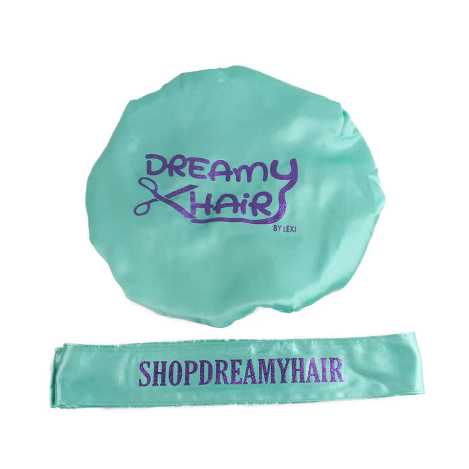 

Customized Human Virgin Hair extensions wigs satin edge wraps band frontal headband sleep protect double layer bonnet private