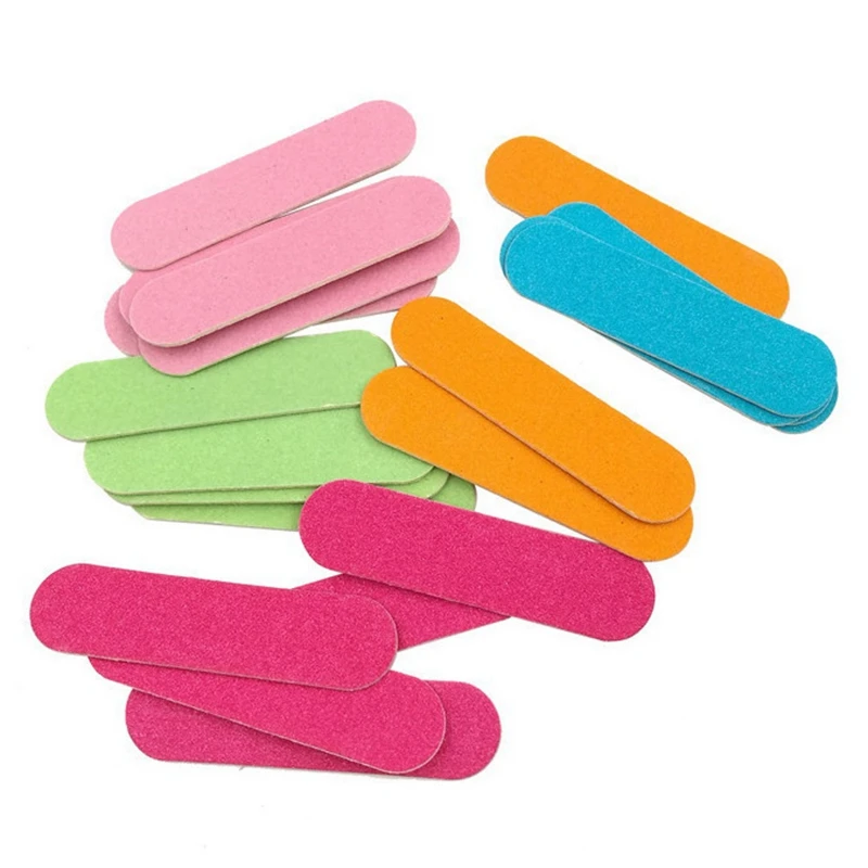 

100Pcs Nail File Double Side Buffer Trimmer Sandpaper Professional Nail Buffer Reusable Nail Trimmer Tools