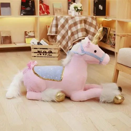 

100cm Huge Unicorn Horse Ponies Colorful Stuffed Plush Soft Pillow Doll Toy Christmas Gift