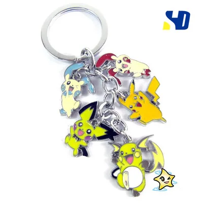 2-16 Брелок с покемоном Entei Eevee Swablu Piplup Poke Ball Pikachu Ash Ketchum Rowlet милый забавный мультфильм металлический брелок Аниме подвеска - Цвет: 2-16