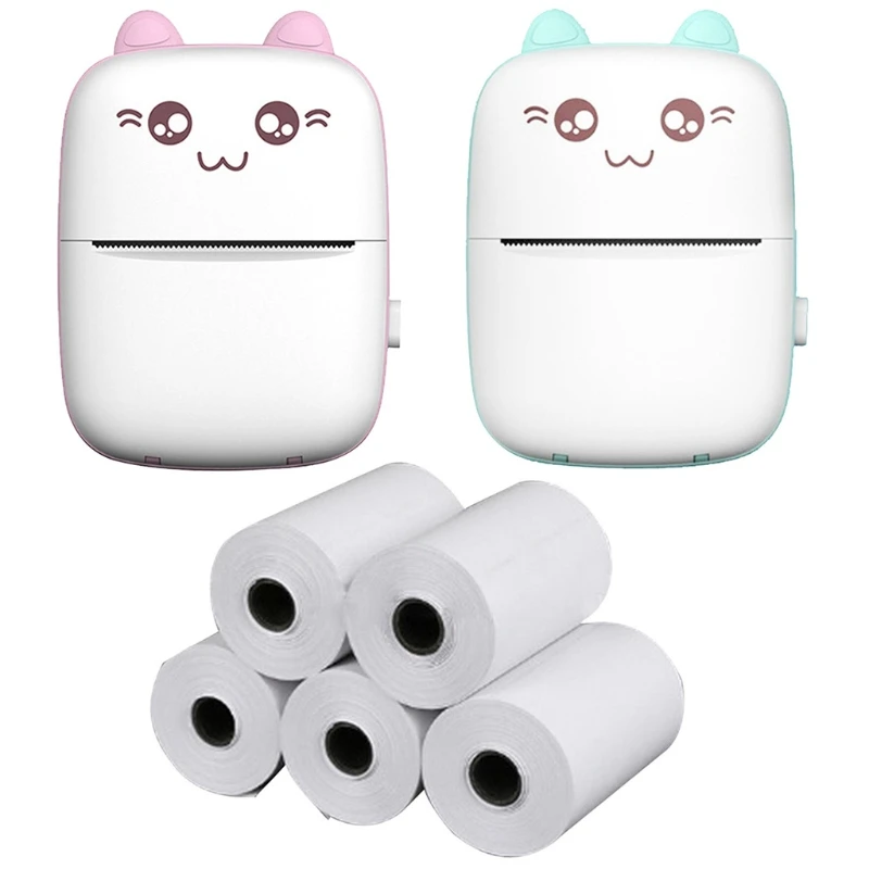 

Mini Portable For Mobile Phone Wireless Bluetooth Thermal Printer Photo Label Printer Paper Printed Sheet 1XCB