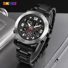 SKMEI 3 Time модные светодиодные мужские часы хронограф Обратный отсчет цифровые наручные часы повседневные мужские часы с ремешком из нержавеющей стали reloj 1642