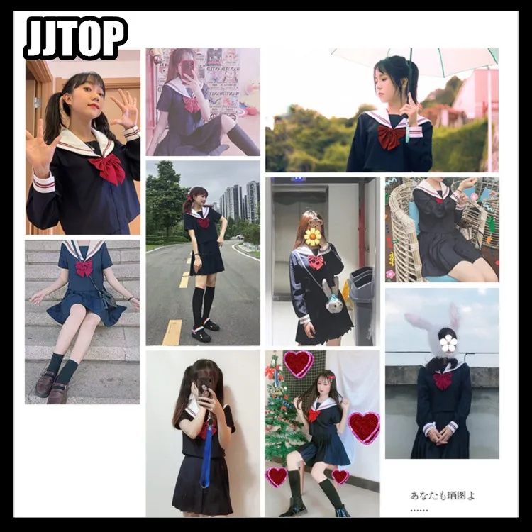 Форма моряка JK в японском стиле Морской Костюм плиссированная юбка базовая