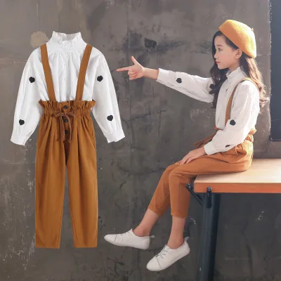 

Костюм детский из рубашки и штанов, на весну и осень, От 5 до 10 лет